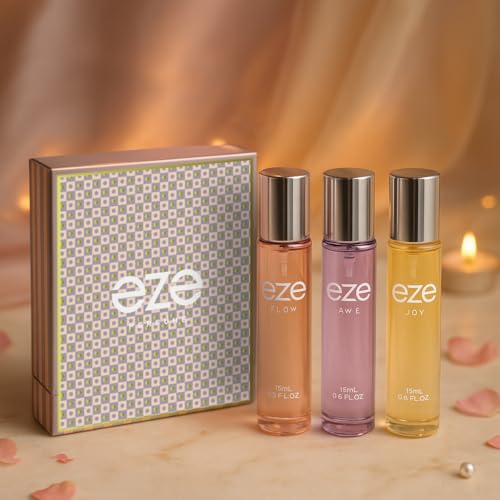 Image of EZE Perfume Gift Set For Women - Pack of 3 (18ml Each) | Premium and Long Lasting Perfume | Luxury Scent Perfect for Work, Events & Special Occasions