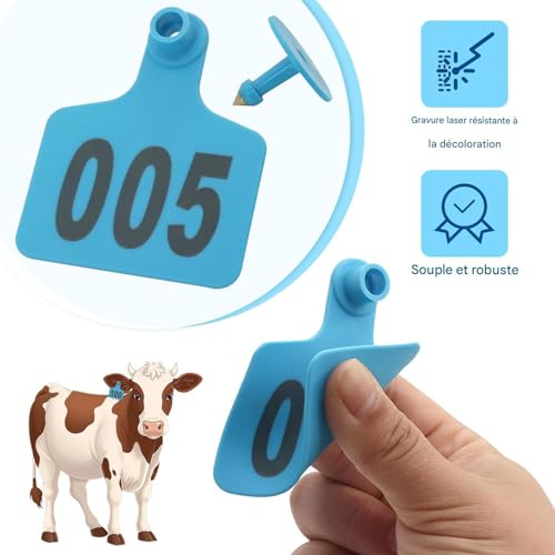 Boucles d oreille moutons avec applicateur robuste et numérotation laser - 6