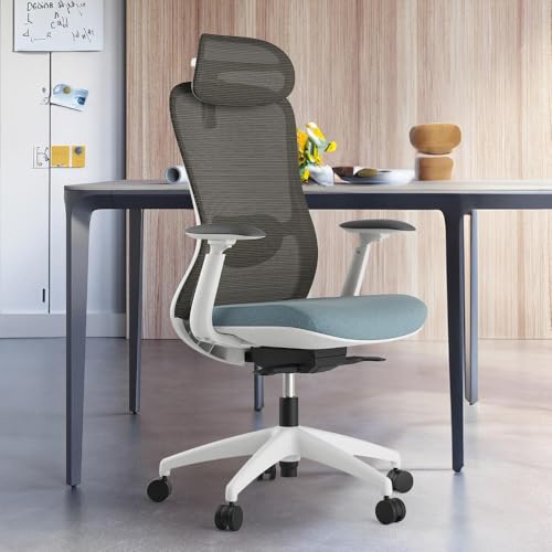 Image of Wakefit Quantum Ergonomic Office Chair | Work from Home | 4D Adjustable Soft Armrests | Adjustable Lumbar Support | Seat Slider | 3 Years Warranty