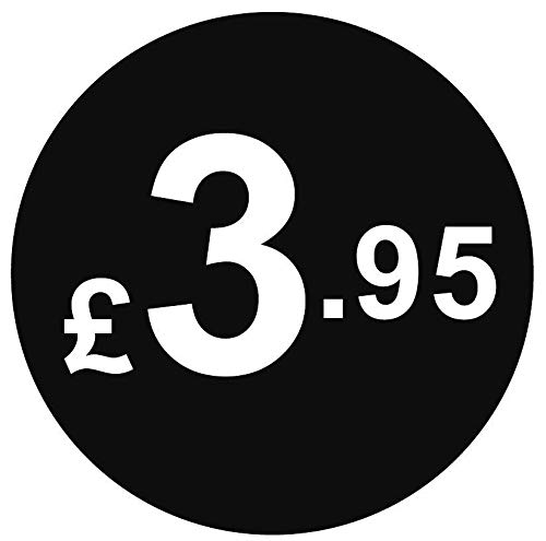 £ Black Price Stickers - 20mm, £3.95, 10000 — image 1