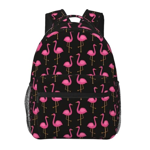 Pink Flamingo Lightweight Backpack Travel Casual Bags for Women or Men 15.7 Inches