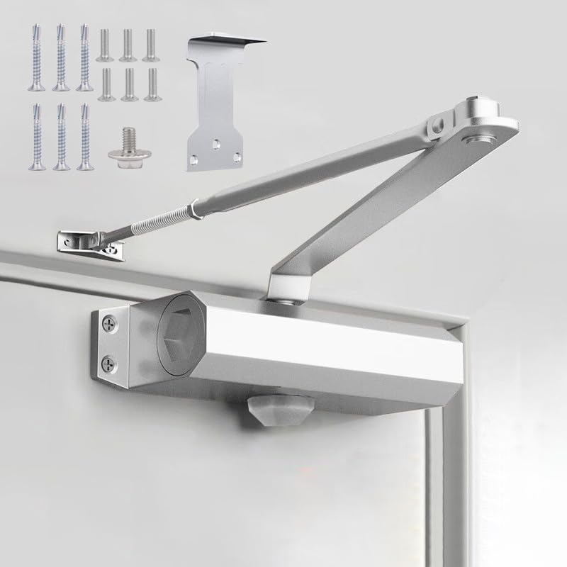 Automatic Door Closer for Home with Hold Open, Heavy Duty