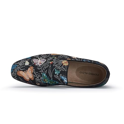 Image of Ferro Aldo Men's Slip-On Loafers | Woven Espadrille & Classic Styles | Casual & Formal Dress Shoes