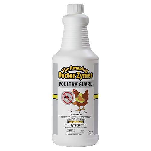 Image of Poultry Guard - Natural Chicken Mite & Lice Treatment - Organic Poultry Parasite Spray & Chicken Coop Cleaner - Safe, Non-Toxic Bug Control for Hens, Coops & Commercial Poultry Farms (32oz)