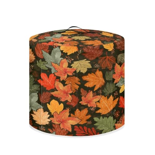Image of Fall Leaves Air Fryer Lid Flexible Kitchen Utensil Cover | Waterproof Dust Cover Fits Most Sizes Instant Pot Accessories One Piece Set Decor Kitchen Gifts for Friends 6 Quart