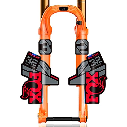 Bicycle Stickers - fox float factory 32 mountain bike front fork stickers bicycle fox32 LIGHTWEIGHT XC front fork decals MTB bike decal (red grey blk btm)
