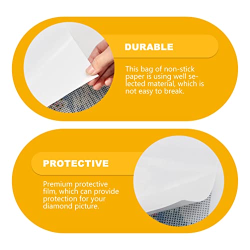 HEALLILY 20 Sheets Diamonds Painting Release Paper Replacement Double- Sided Non Stick Release Paper 5D Diamonds Painting Accessories A4 - Image 2