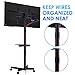 Mobile TV Stand for 23-60 Inch LCD LED Flat/Curved Panel Screen TVs, Tilt TV Cart Holds up to 55Lbs Portable Stand with Laptop Shelf Rolling Floor Max VESA 400x400mm
