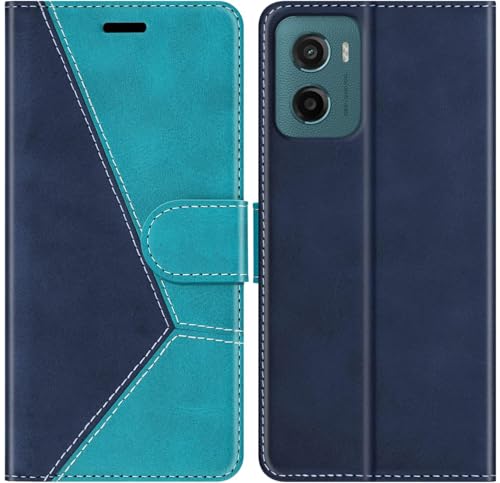 Image of ClickCase Trend Series for Motorola Moto G05 Leather Wallet Flip Case Magnetic Closure Flip Cover for Motorola Moto G05 (Sky Blue)