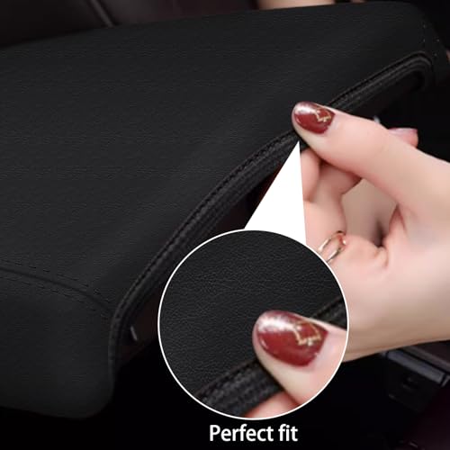 faccaibbg Premium Leather Center Console Armrest Cover for Toyota Venza 2021-2024 Accessories (Black) Non-Slip, Comfort Fit Console Protector Wear-Resistant .Easy to Install. by faccaibbg - Used condition - Image 3