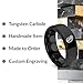 Zealot Jewelry French Curve Ring Gift for Fashion Designer Black Plated Tungsten for Men for Women Birthday Unique Anniversary for Husband Valentine for Fiancée Set of for Wedding Size 7