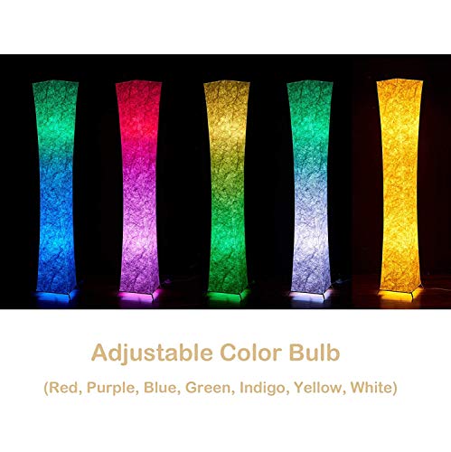Leonc 65" Soft Light Floor Lamp For Game Room And Tv, Rgb Color Changing Led, Tyvek Fabric Shade, Smart App Control, Compatible With Alexa & Google Home, Music Sync And Multi Scene Modes,Floor Lamp #TOP7