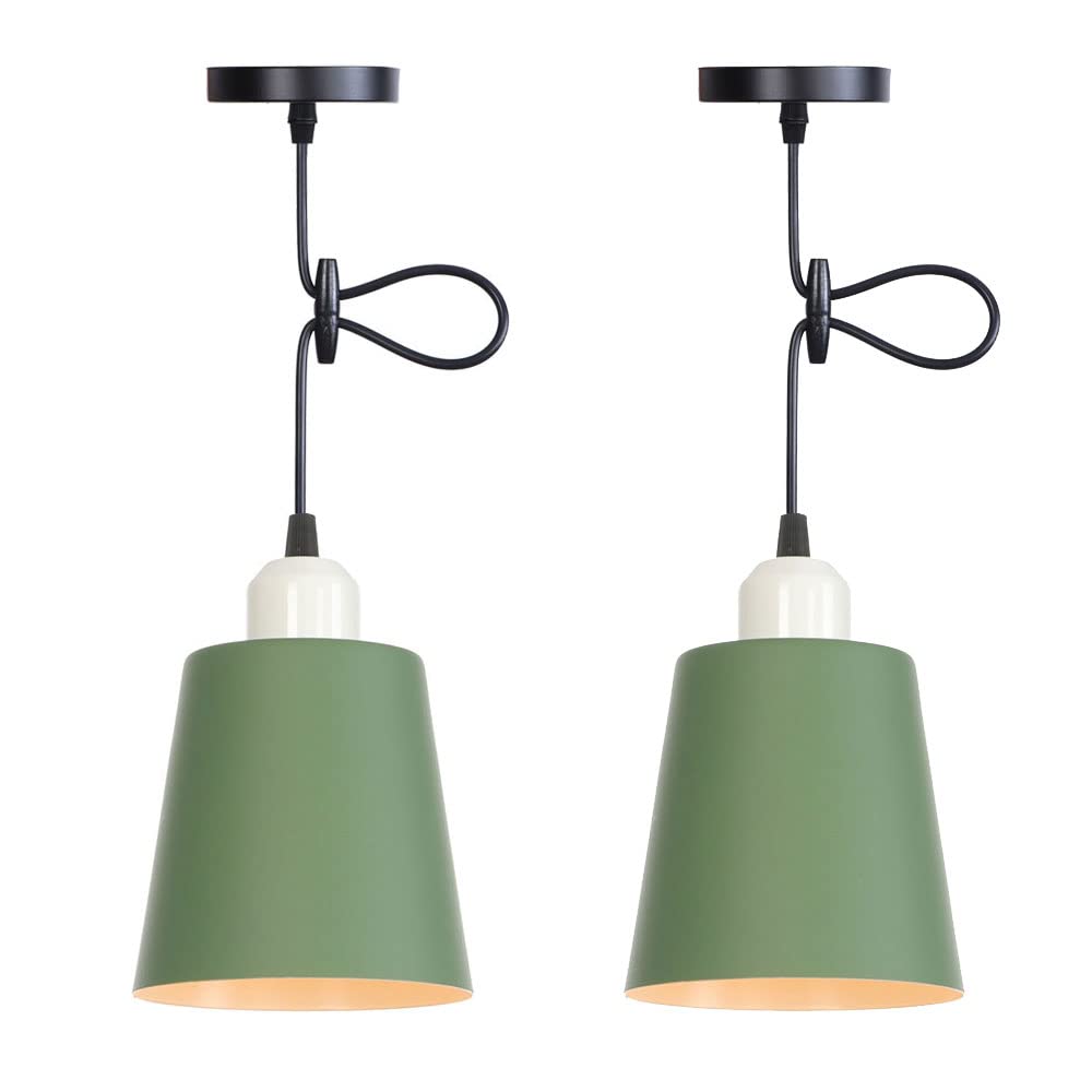 FYZDLAOR Mini Macaron Wrought Iron Decorative Hardwired Pendant Light,for Living Room Bedroom Restaurant Cafe Teahouse Bar Dining Room Club（E27）