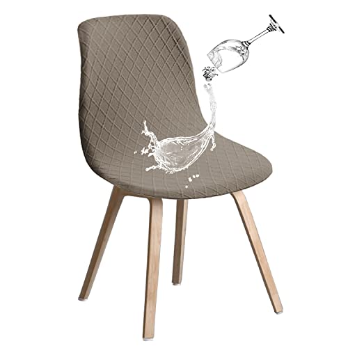 JUNZHE Shell Dining Chair Covers, Stretch Retro Chair Slipcovers Washable Removable Chair protector for Dining Room Kitchen