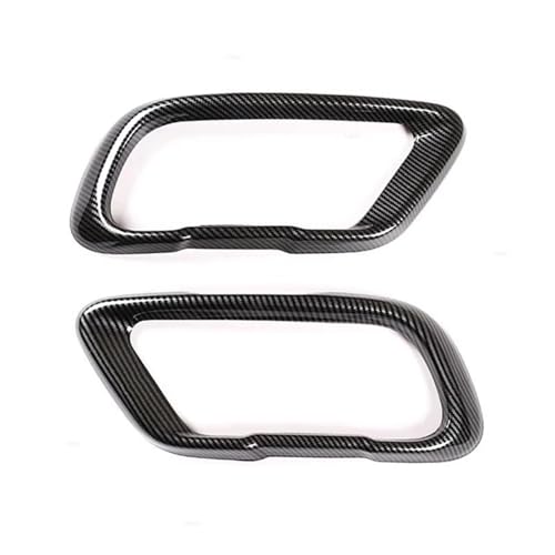 Center Gear Shift Cover Trim For For Sport For X5 For G05 For X6 For G06 For X7 For G07 2019 2020 2021 Car Stainless Steel Tail Muffler Exhaust Pipe Output Cover Trim Gear Shift Panel(Carbon Texture)