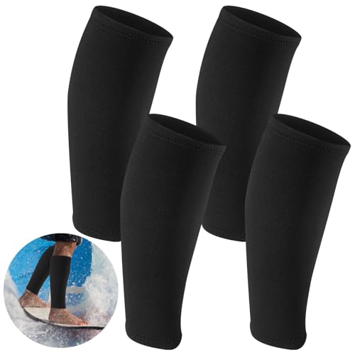 2 Pairs Water Ski Spray Leg Calf Compression Sleeve Protector Elastic Neoprene Support Wrap for Outdoor Water Sports4