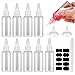Gaomoeny 10 Pièces Bouteilles Flacons Souples Plastique(5 Pièces 100 ml, 5 Pièces 60 ml), Petites Bouteilles, avec Entonnoirs, étiquettes, Stylos