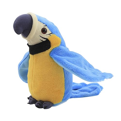 Mineup Loro Parlante Lindo Electrónico, Juguete de Loro parlante con Función de Reproducción de Grabación Repite lo Que Dices para Niños Niñas Niños (Azul Claro)