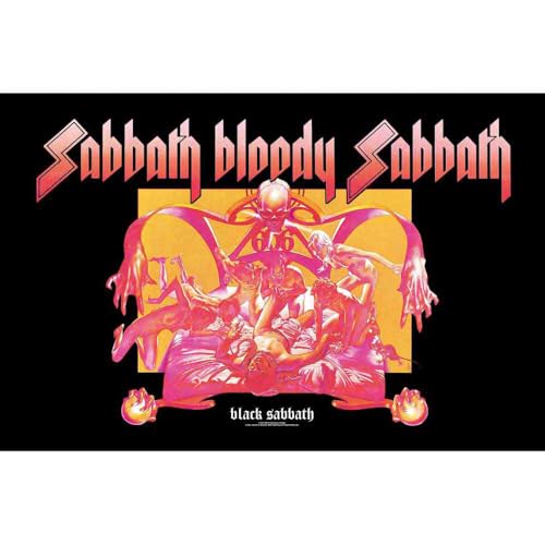 Black Sabbath Sabbath Bloody Sabbath Textile Flag Black 105 x 66cm