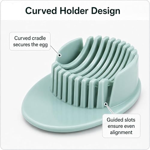 Image of Egg Slicer for Boiled Eggs Strawberry Cutter with Stainless Steel Wire iE†Greenia€