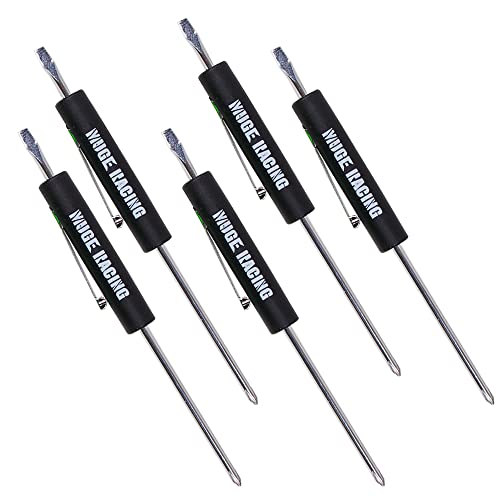 Image of Pocket Screwdriver Double End and Slotted Set Mechanical Magnetic Slotted Head with Clip, Mini Pocket Screwdrivers for Mechanics, Electricians (5Pcs, BLACK)