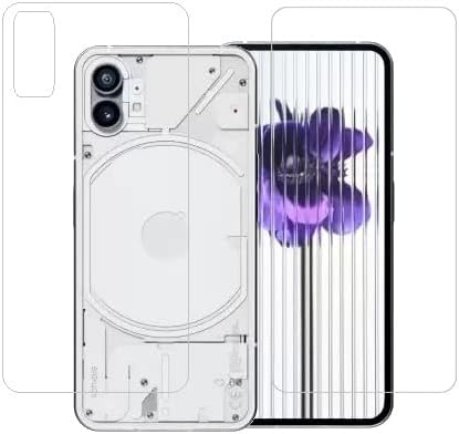 Oleophobic Coating edge to edge full screen coverage Tempered glass (Transparent) and Back screenguard for Nothing Phone 1