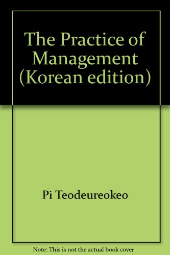 The Practice of Management (Korean edition) 894752560X Book Cover