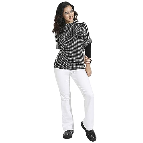 Image of PINACOLADA Women's Solid Ribbed Cropped CardiganFor Casual Wear | V Neck | Long Sleeve | Wool Sweater Crafted with Comfort Fit for Everyday Wear