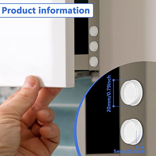 Türpuffer Transparent, ihaspoko 20x5 mmTürstopper Wand selbstklebend, Elastikpuffer transparent selbstklebend für Bad, Glasflächen, Wände, Gummistopper, Klebepunkte transparent (16 Stück)