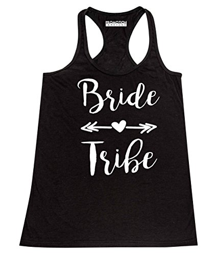 Promotion & Beyond Bride Tribe Wedding Bachelorette Party Women's Tank Top, L, Black