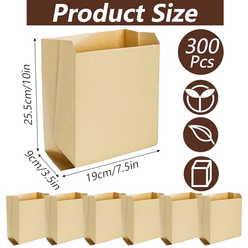 Image of Yesland 300 Pack Waxed Sanitary Napkin Disposal Bags, 7.5x10in Feminine Hygiene Liner Bags, Waterproof Kraft Paper Bags for Bathroom Receptacle, Commercial & Personal Use