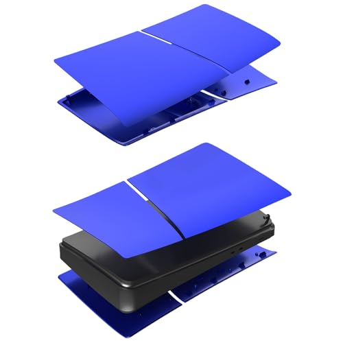 Image of Slim Digital Edition Cover Plates for New PS5 Slim Console, Shell Panels Compatible with New PlayStation 5 Slim Accessories Protective Replacement Faceplate (Cobalt Blue)