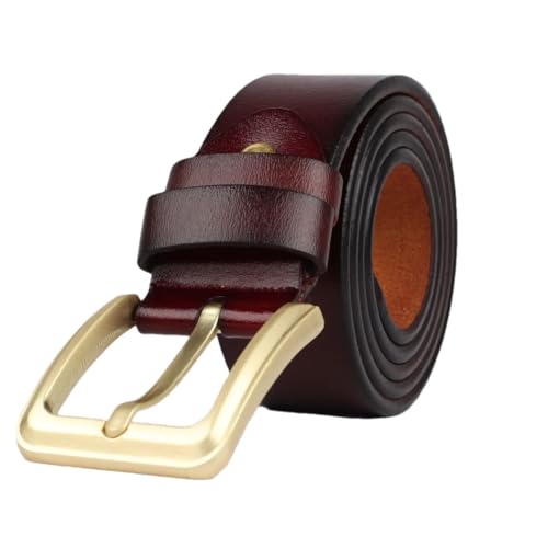 Men Daily Leather Belt with Pin Buckle and Comfortable Waist Strap