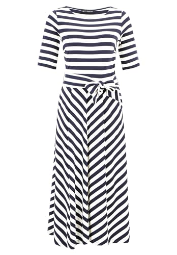 Betty Barclay Damen 1392/1405 Kleid, blau/weiß, 42