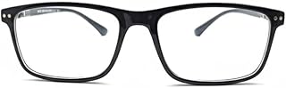 Dual Vision Bifocal Reading Glasses | Near &amp; Distance Eyewear | Lightweight Rectangular Black Frame for Men and Women
