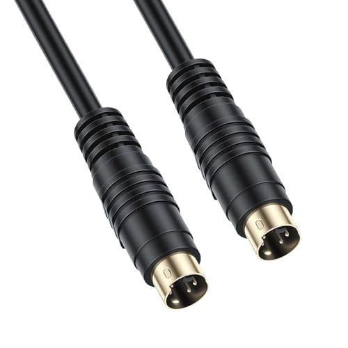 Image of HAKUHO RadioShack 4pin S-Video Male to 4 Pin S video Male Cable Lead 3.65 Meters for TVs, VCRs, Satellite Receivers, Laptop, PC Graphic Card, HDTV, VCR, DVD.
