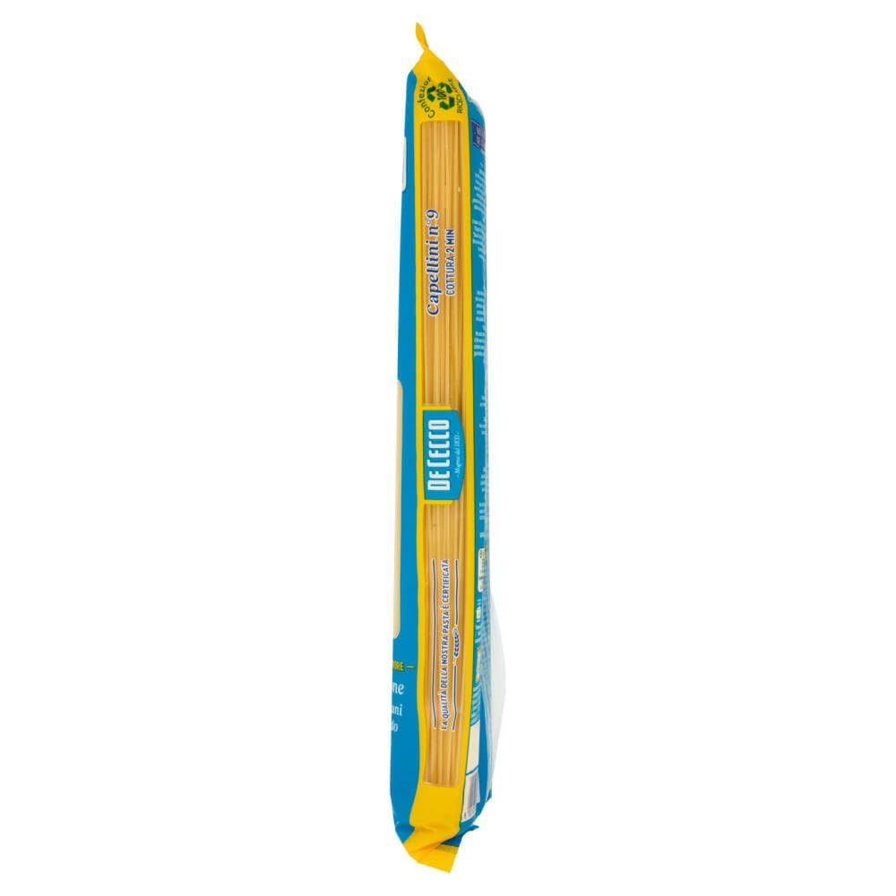Italian Gourmet De Cecco Capellini Nr. 9 – Italienische Pasta aus Hartweizengrieß, extra feine Nudeln (Angel Hair), ca. 2 Min Kochzeit, langsam getrocknet 24 x 500 g + Italian Gourmet polpa