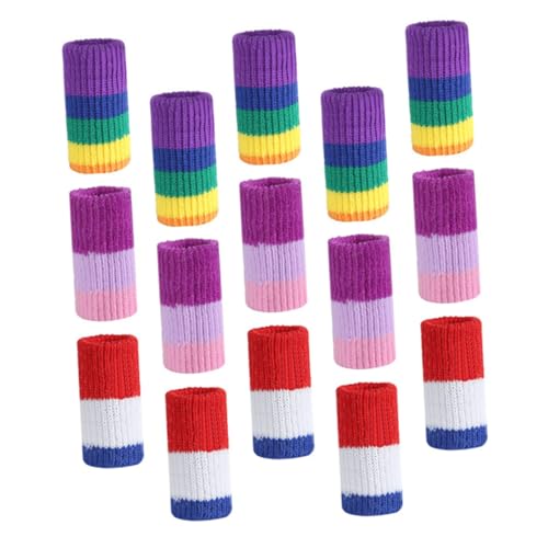 PACKOVE 30Pcs Skid Finger Sleeves Elastic Sports Finger Brace for Unisex Breathable Comfortable for Basketball Exercise Protects Joints From Impact Includes Each