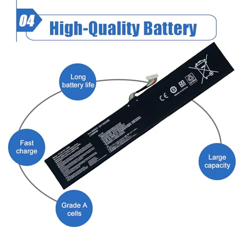 Image of 74Wh C41N2208 Laptop Battery Replacement for ASUS ROG Ally (2023) RC71L NR2301L Gaming Handheld Series RC71L-NH001W RC71L-NH002W RC71L-NH005W RC71L-NH008W 15.48V 4780mAh
