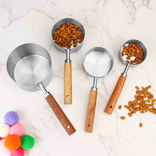Set 4 Medidores de Alimento para Mascotas de Acero miniatura 3