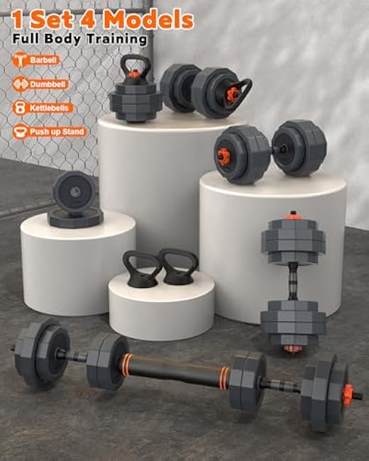 Adjustable Dumbbells Set, 45/65/85 lbs Free Weight Set with Connector, 4 in1 Dumbbells Set for Home Gym Workout