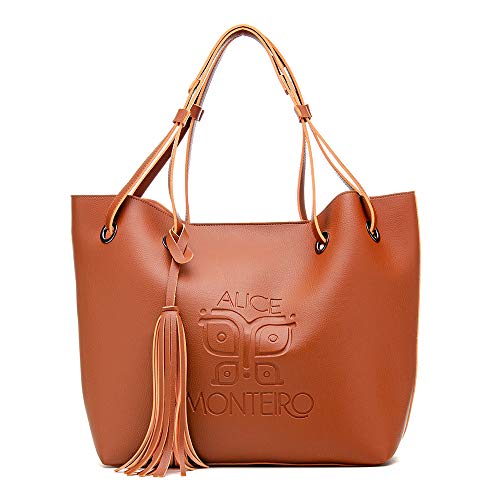 Kit De Bolsa + Nécessaire + Carteira Lisboa Alice Monteiro Cor:Laranja