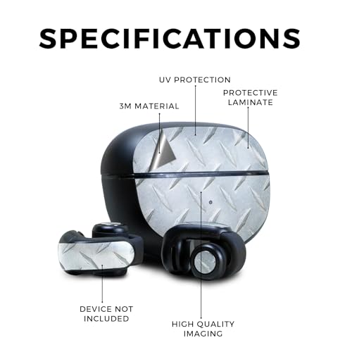 Image of Glossy Glitter Skin Compatible with Bose Ultra Open Earbuds - Diamond Plate - Premium 3M Vinyl Protective Wrap Decal Cover - Easy to Apply | Crafted in The USA by MightySkins