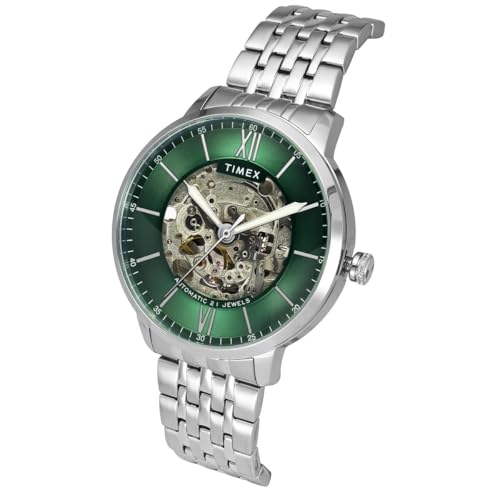 TIMEX Stainless Steel Men Green Round Automatic Dial Analog Watch- Tweg23502 - Image 2
