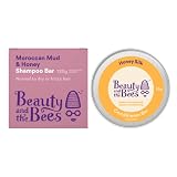 Beauty and the Bees Eco Friendly Moroccan Mud & Honey SHAMPOO BAR + Honey Silk Conditioner Bar Set -