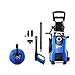 Nilfisk E 150.2-10 PH X-TRA Nettoyeur Haute Pression avec flexible armé et accessoire de terrasse 150 bars, 2100 W, 240 V, Bleu