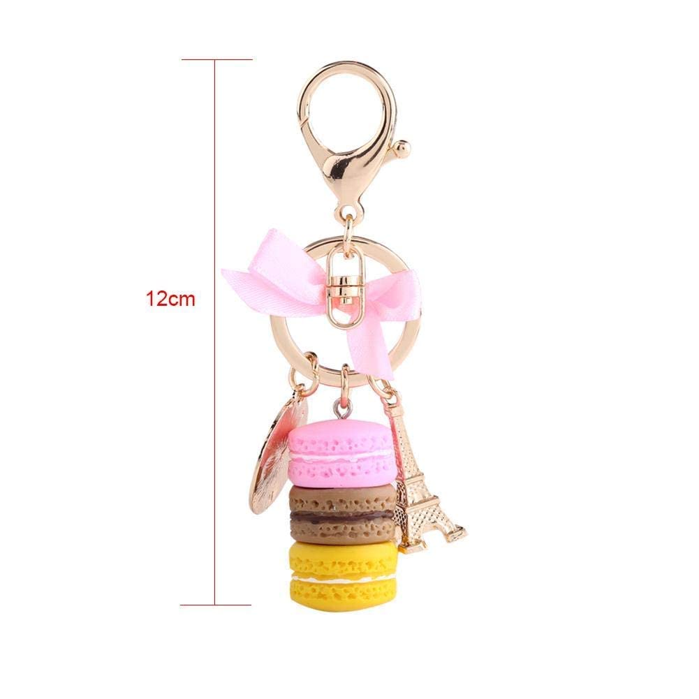 SEAFRONT Decorazione variopinta di fascino dell'automobile del pendente della borsa del portachiavi di Keychain di Keyring di Macaron sveglio variopinto
