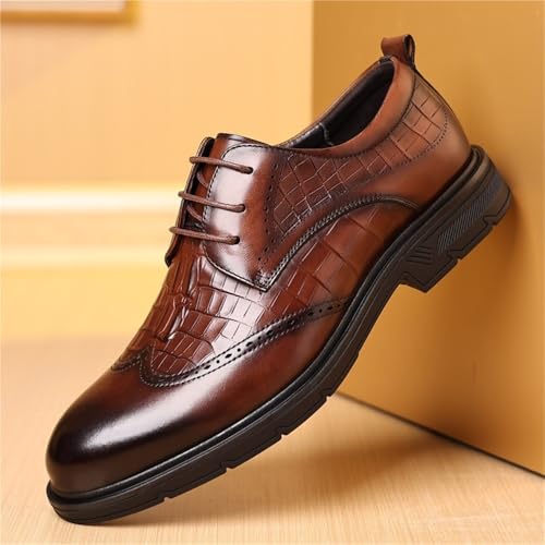Men's Fashion Oxford Dress Shoes Lace Up Pointed Toe Patent Leather Party3
