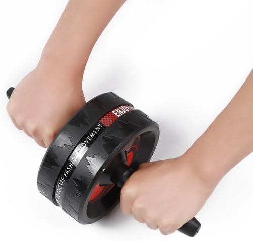 Miniatura 3 de Core Strength Power Bundle - Kit de fitness para abdominales en el hogar rodillo de doble rueda, pelota de ejercicio antideslizante y planeadores