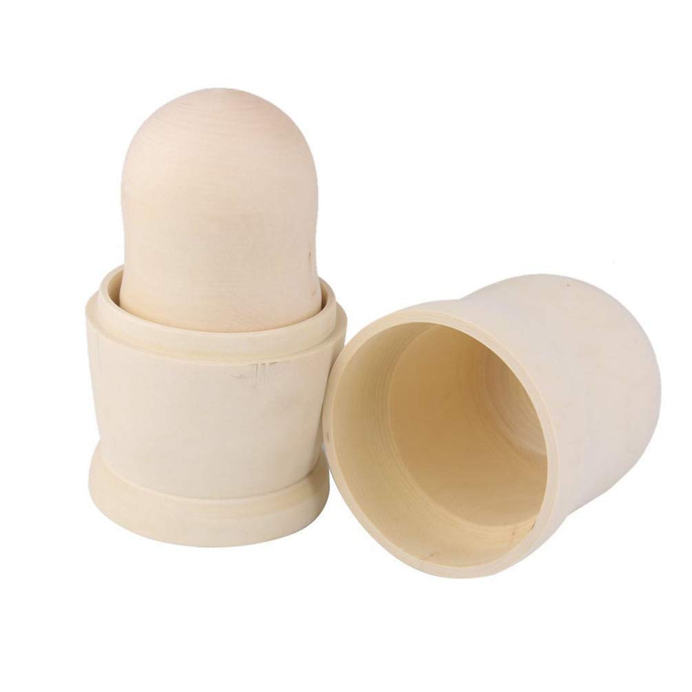 Gadpiparty Lot de 10 poupées de nidification vides faites à la main en bois russie poupées de nidification DIY artisanat matriochka